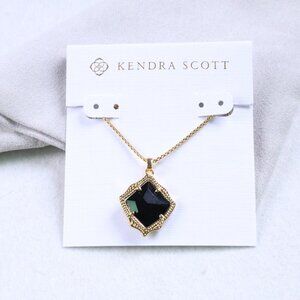 Kendra Scott | Kacey - Gold Black Opaque Glass Long Necklace
